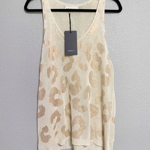 NEW Amoli Metallic Leopard Tank Top Size M/L